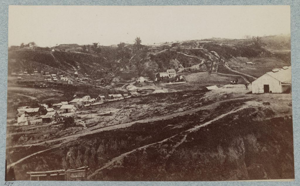 Confederate fortifications at the rear of Vicksburg, Mississippi.
