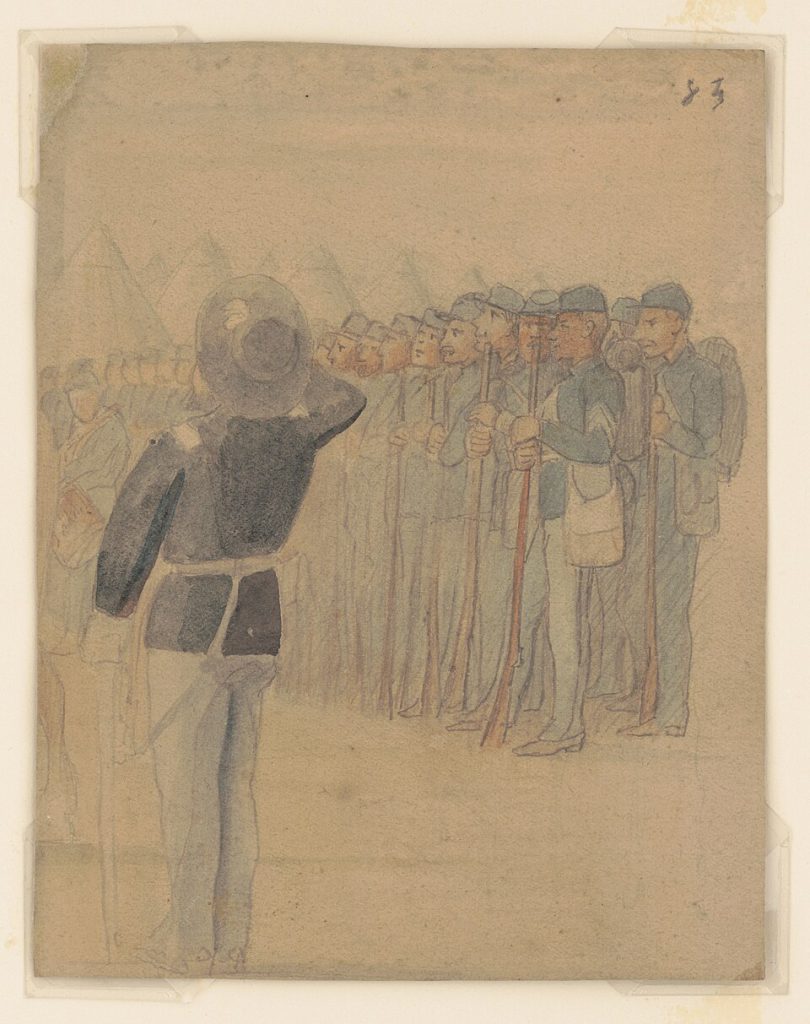 Troops of the 32nd Regiment, Indiana Volunteers by Captain Adolph Metzner, 32nd Indiana Infantry.