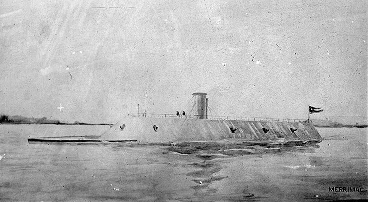 Artwork depicting the CSS Virginia.
